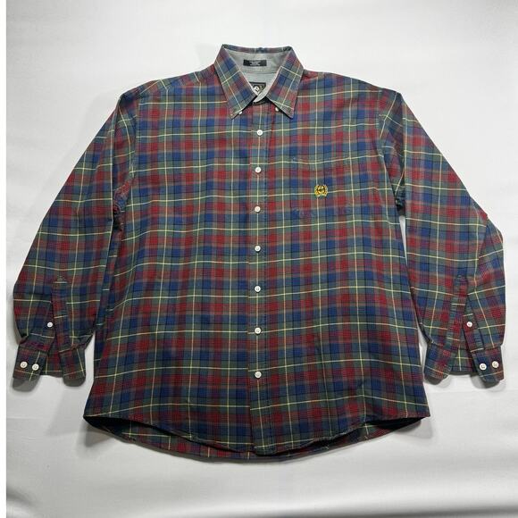 Cinch Men's Long Sleeve Multicolor Plaid Button Up Shirt - Size L - Picture 1 of 4